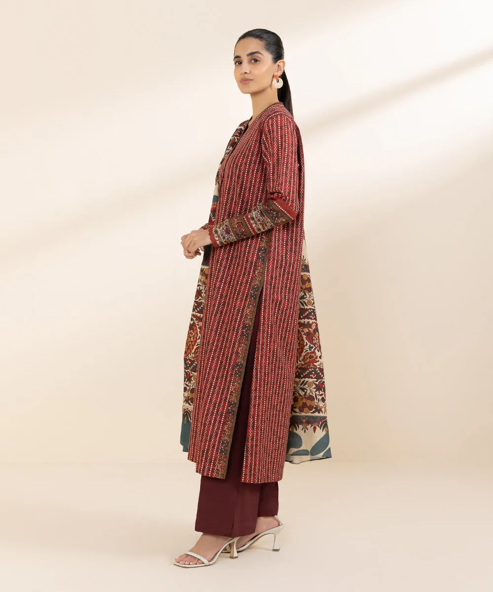 3 Piece - Printed Light Khaddar Suit