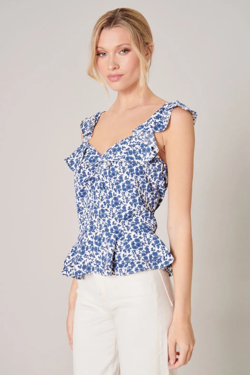 Alice Floral Ruffle Top