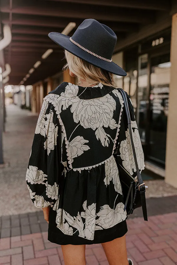 Always In Style Floral Top in Black