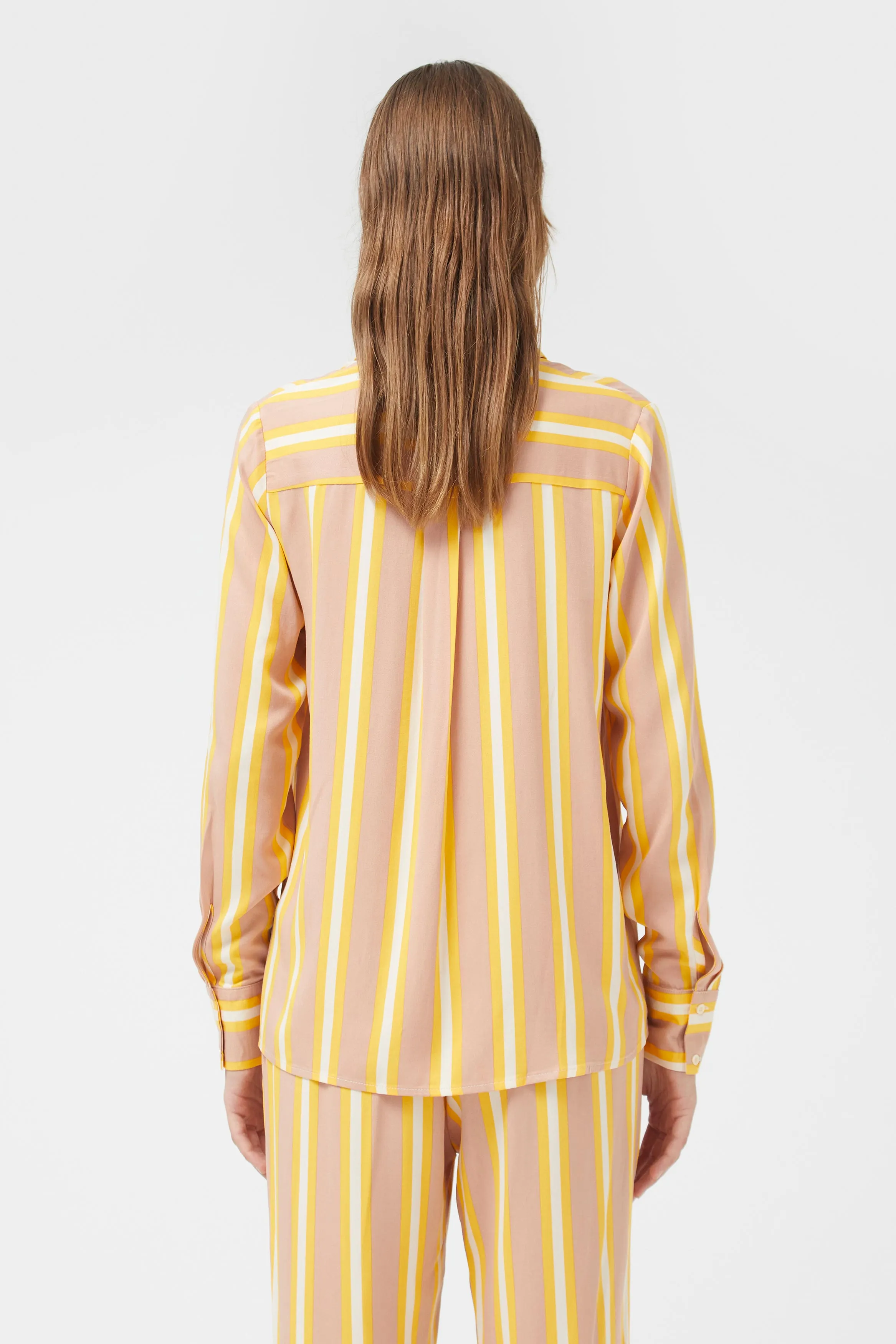 Ariella Striped Button Up Top