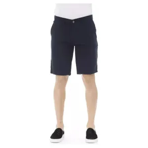 Baldinini Trend Blue Cotton Men Bermuda Shorts