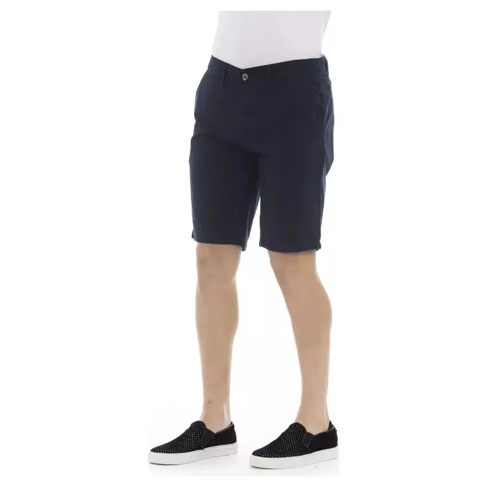 Baldinini Trend Blue Cotton Men Bermuda Shorts