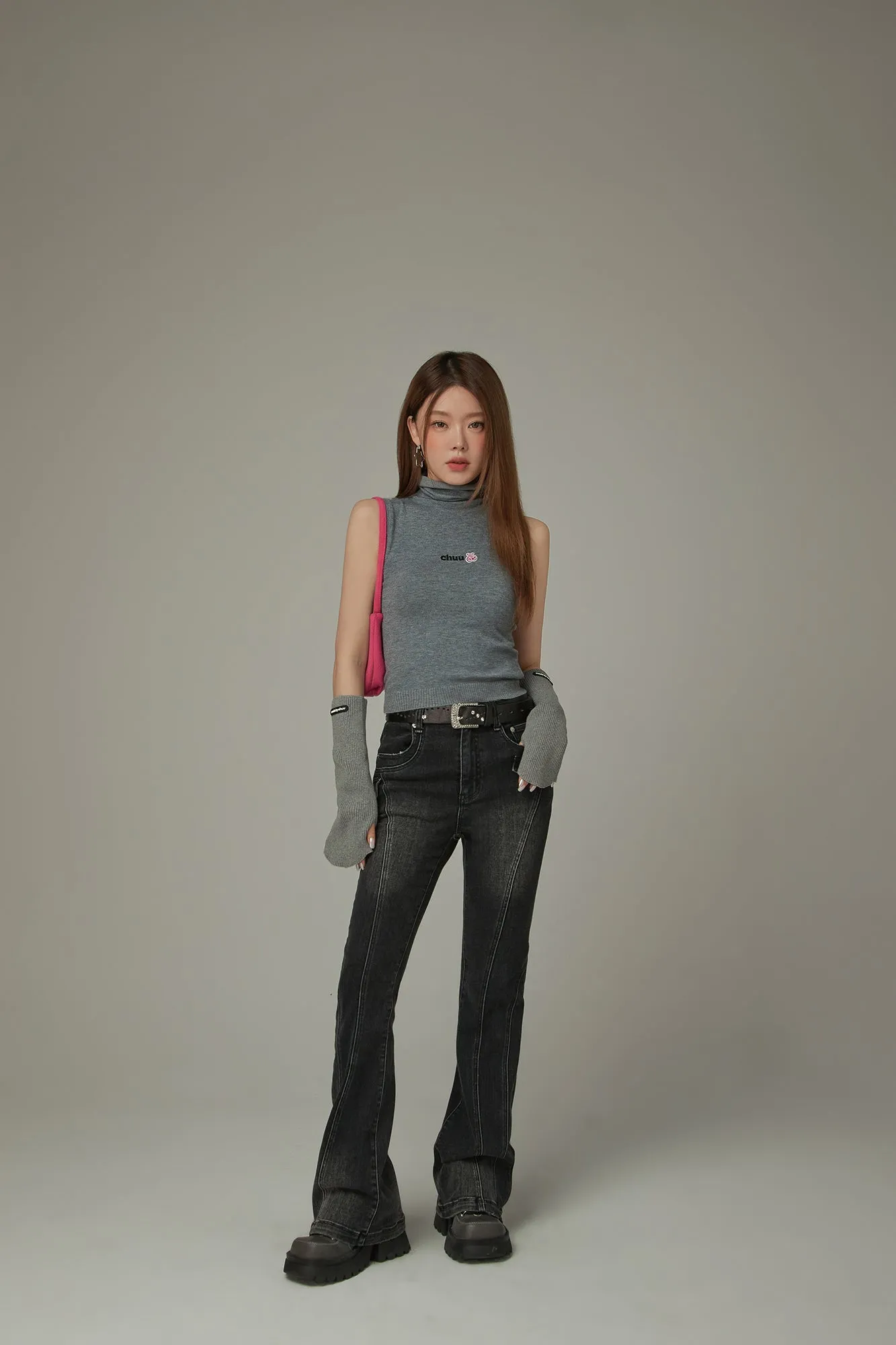 Basic Turtle Neck Sleeveless Top