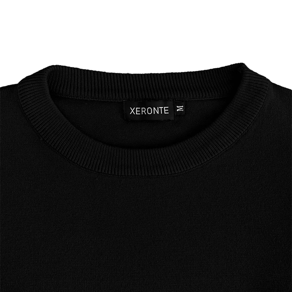 Black Mens Knit Classic Crew Neck Sweater