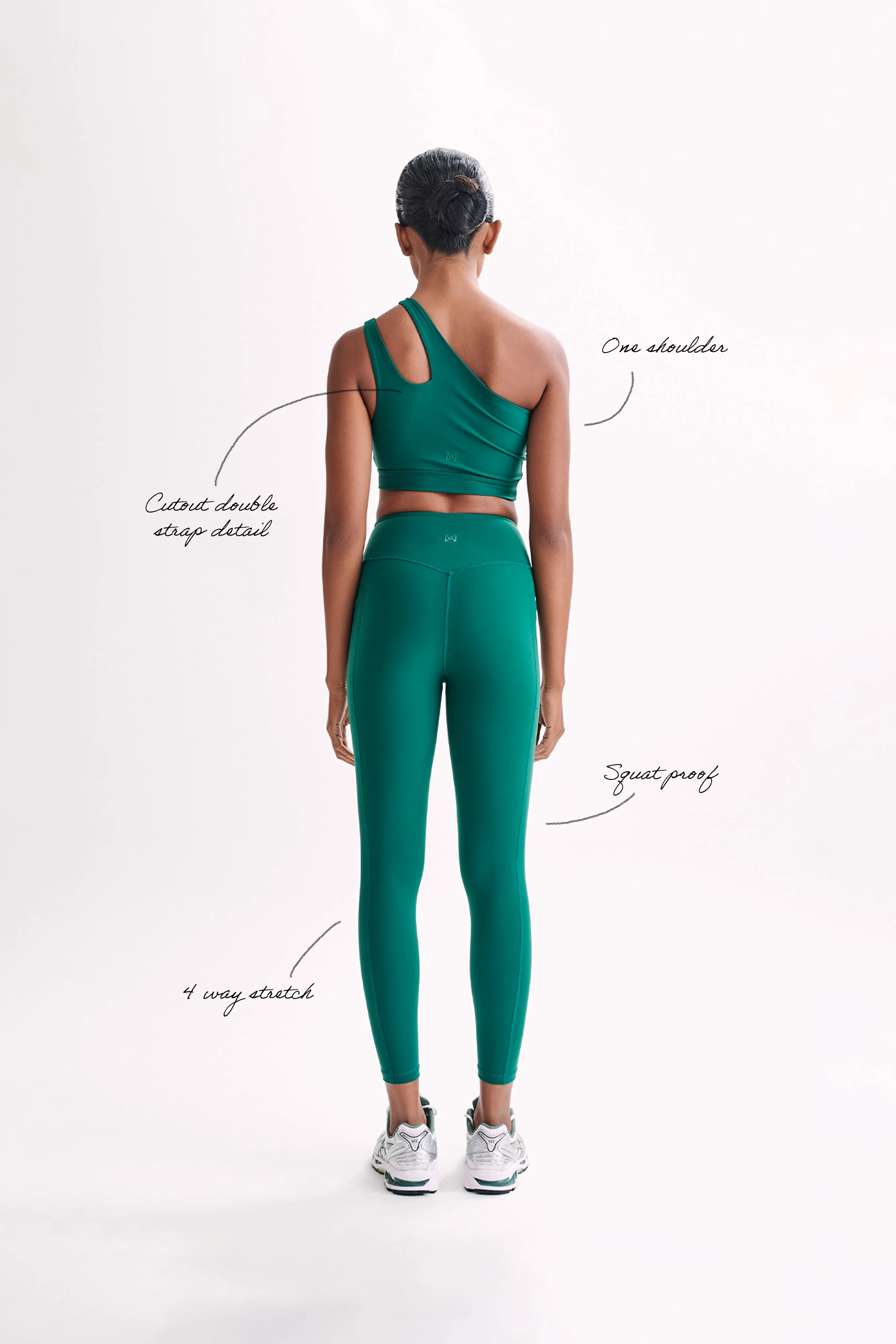 Briar V Back Leggings With Pockets - Green