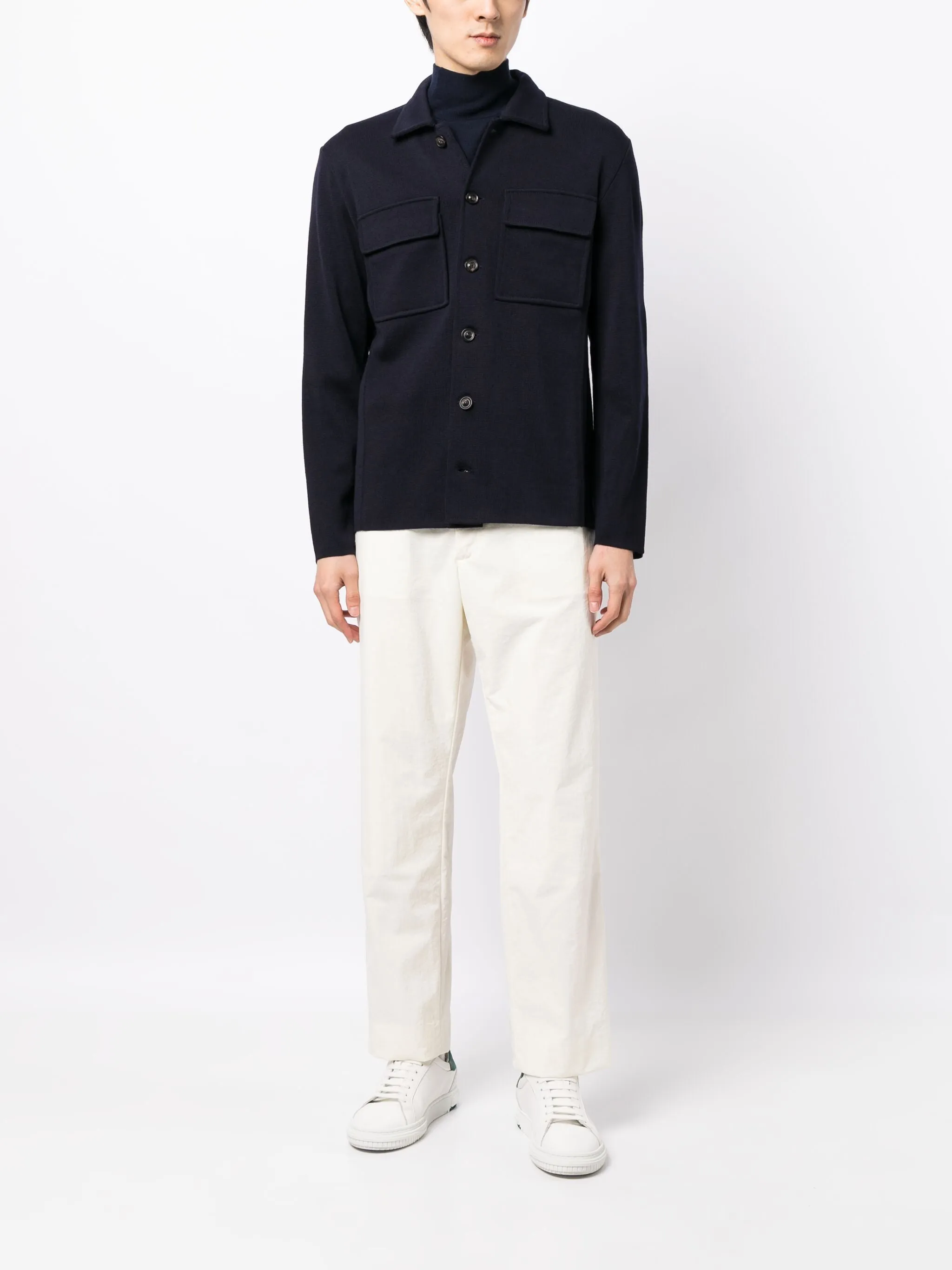 Buttonedd Wool Shirt Jacket