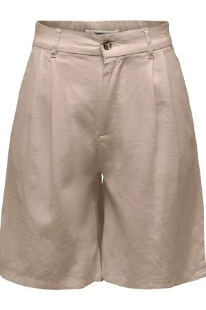 Caro High Waist Shorts - Oxford Tan