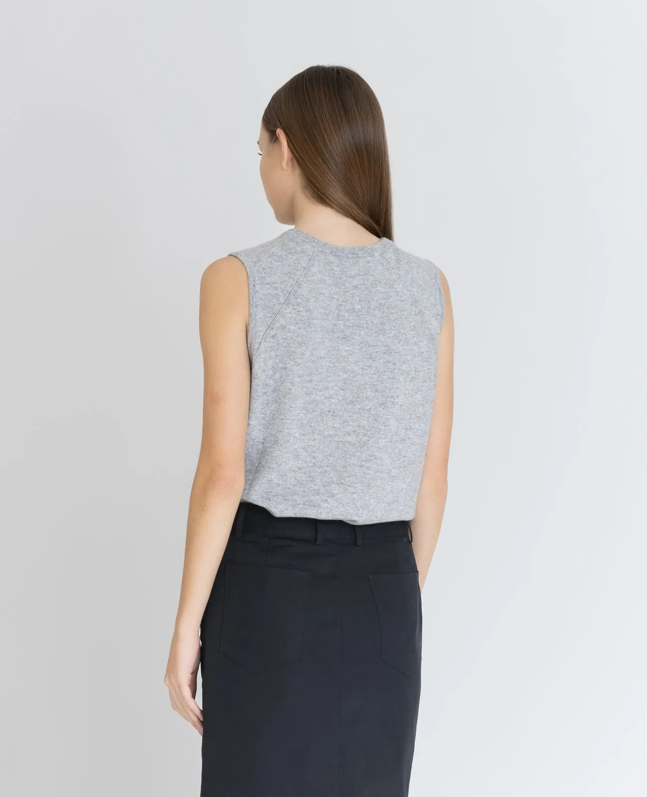 Cashmere Crew Neck Vest