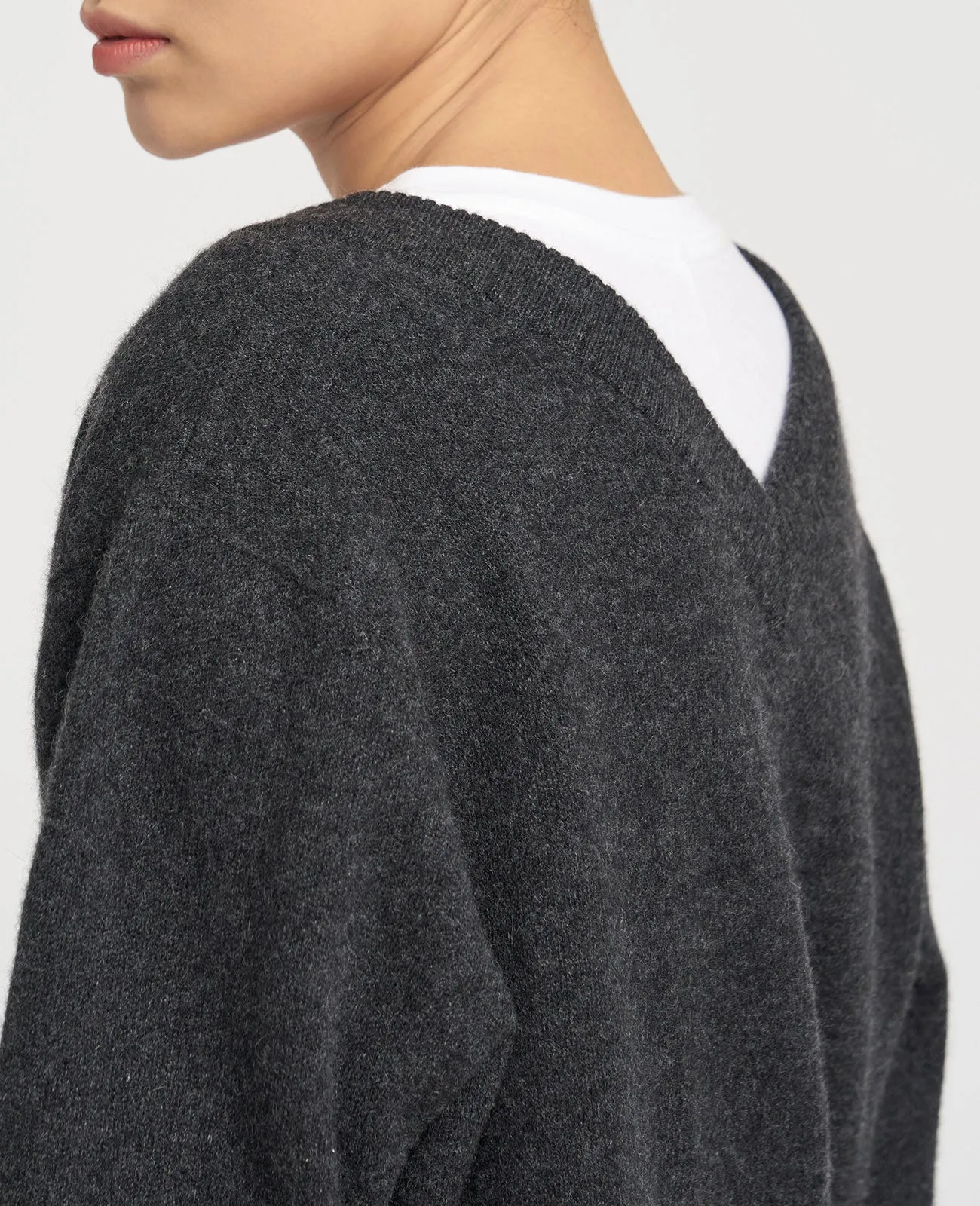 Cashmere Double V-Neck Sweater