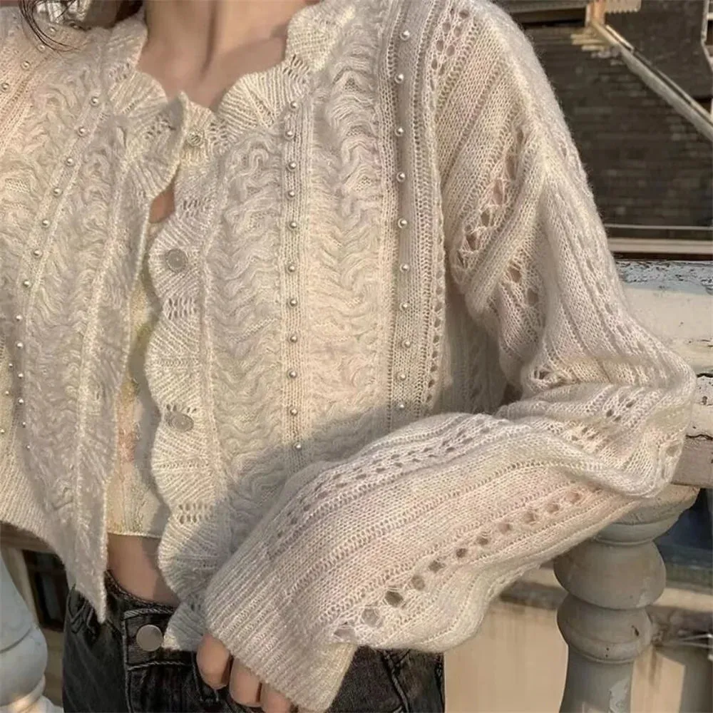 Chic Elegant Comfortable Casual Stylish Soft Long Sleeve O-Neck Cardigan Sweater