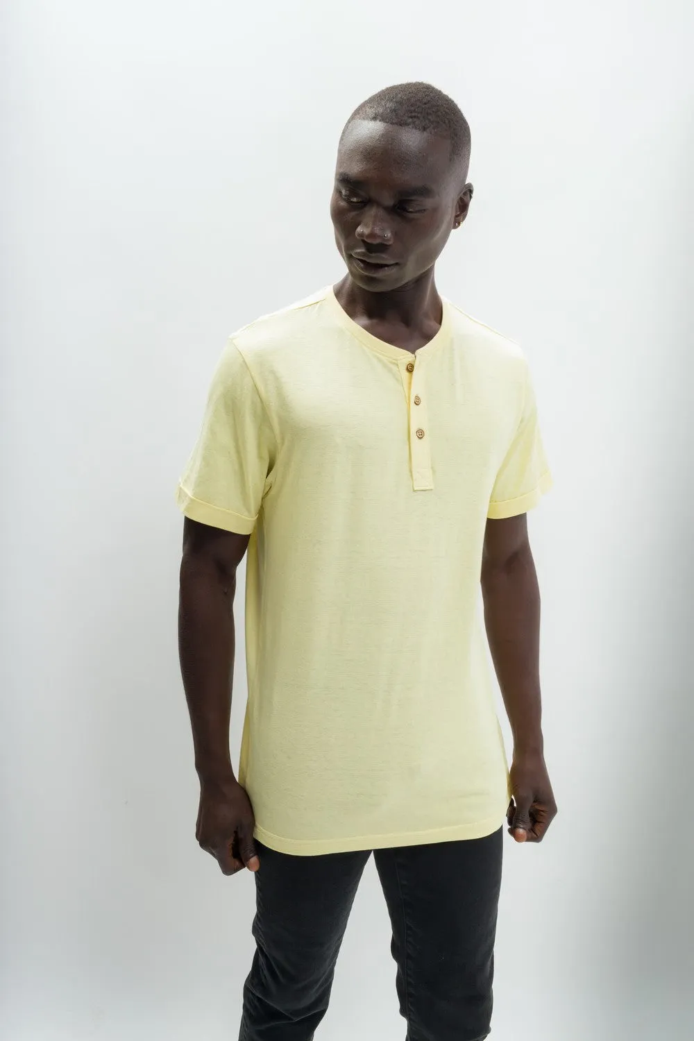 Departure | Men's Anti-Stain Linen Cotton Blend Henley Top