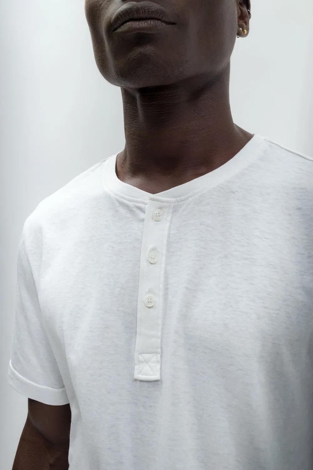 Departure | Men's Anti-Stain Linen Cotton Blend Henley Top