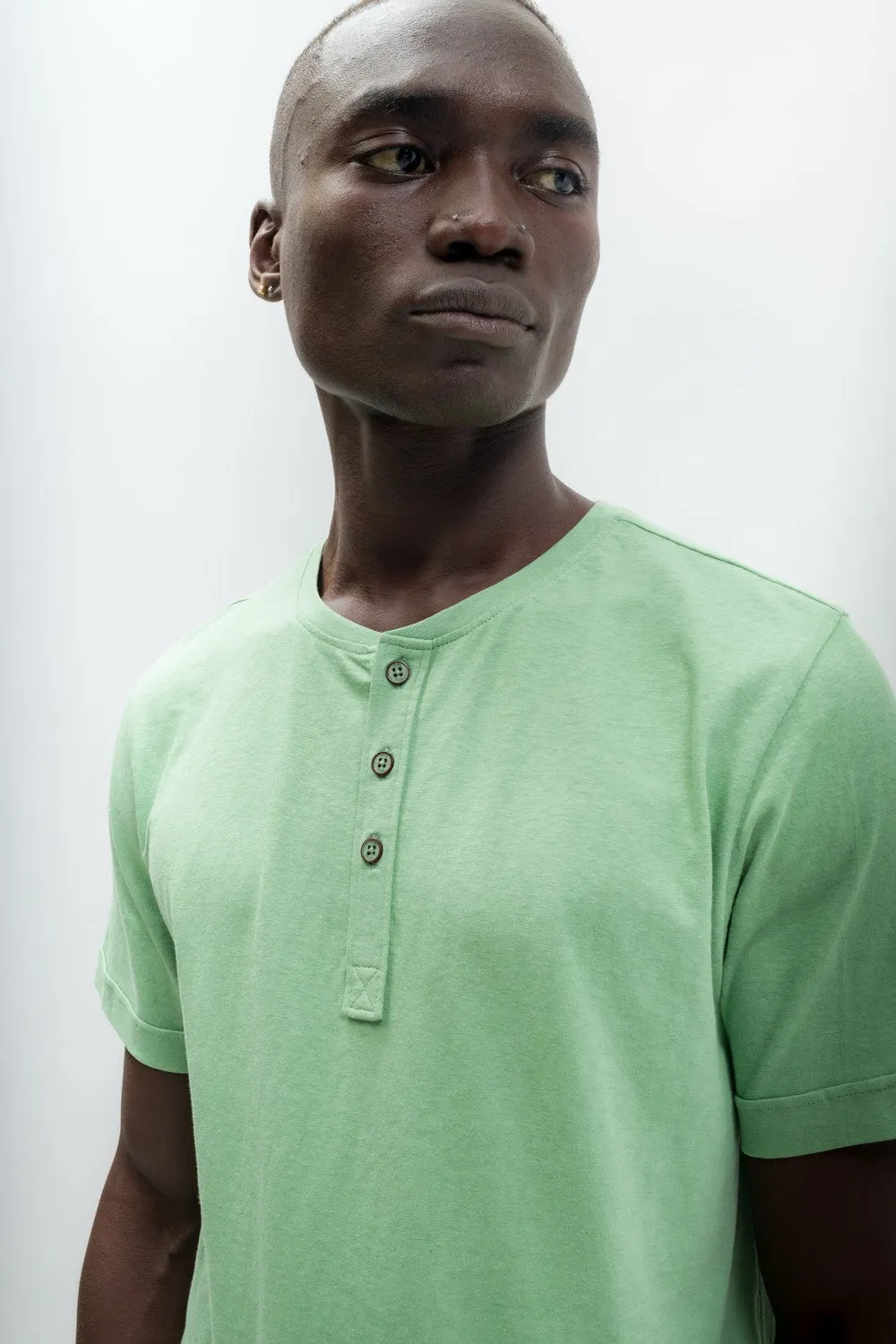 Departure | Men's Anti-Stain Linen Cotton Blend Henley Top