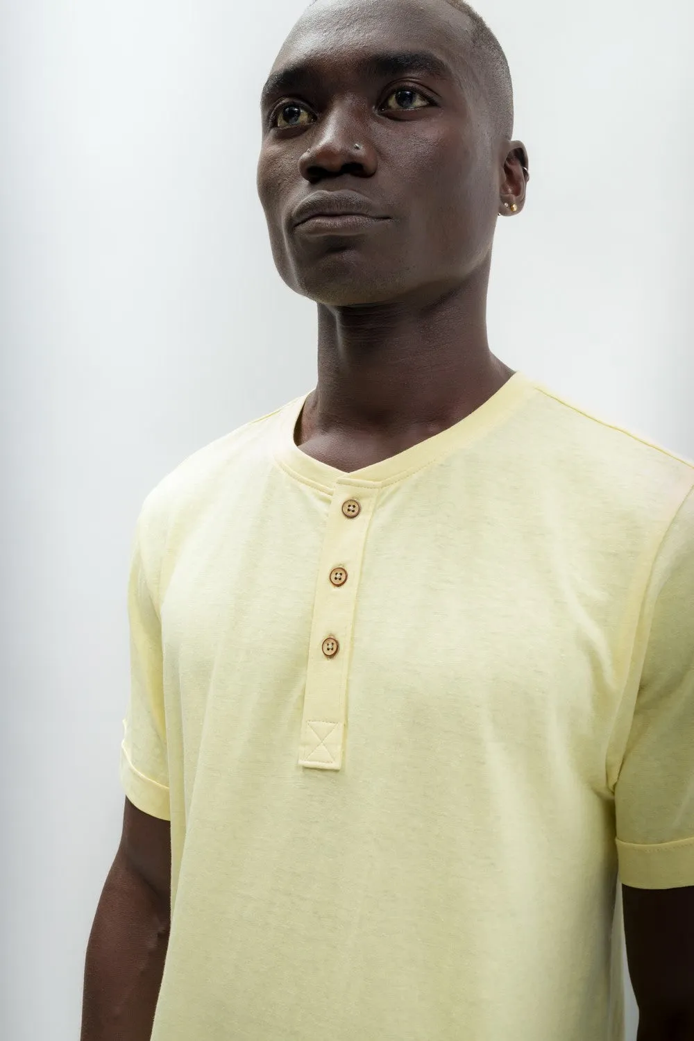 Departure | Men's Anti-Stain Linen Cotton Blend Henley Top