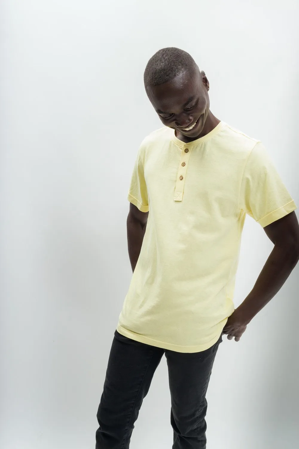 Departure | Men's Anti-Stain Linen Cotton Blend Henley Top