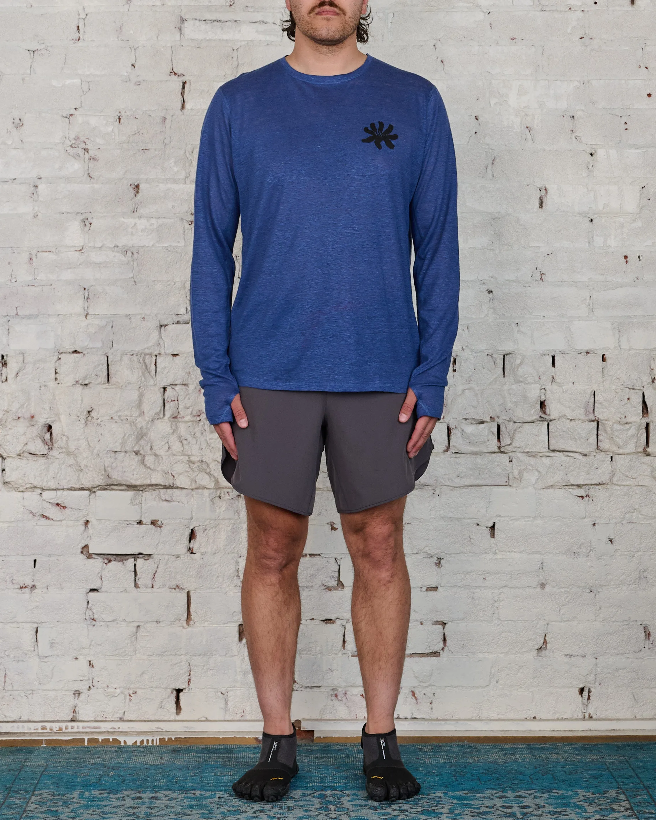 District Vision Sukha Hemp Long Sleeve T-Shirt Ocean Blue