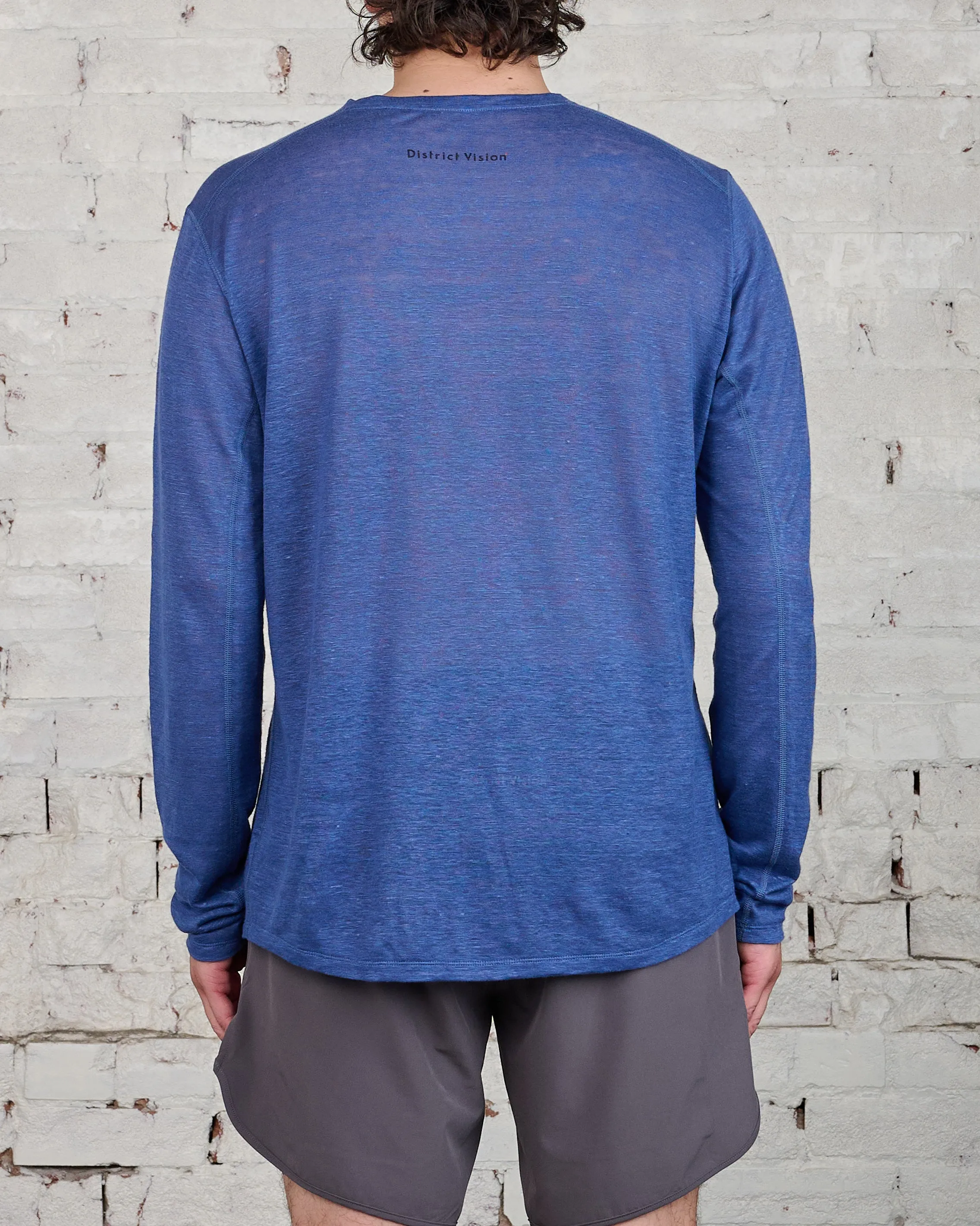 District Vision Sukha Hemp Long Sleeve T-Shirt Ocean Blue