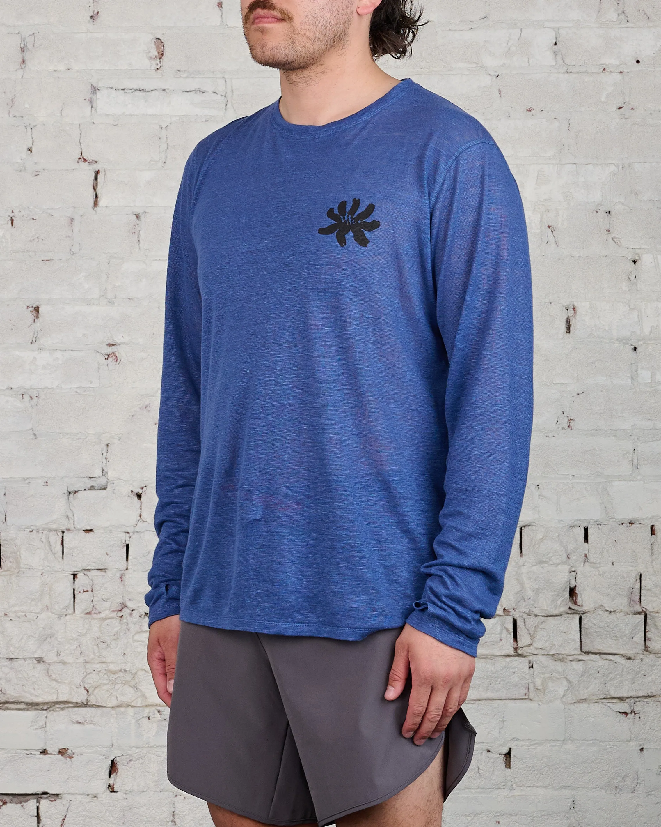 District Vision Sukha Hemp Long Sleeve T-Shirt Ocean Blue