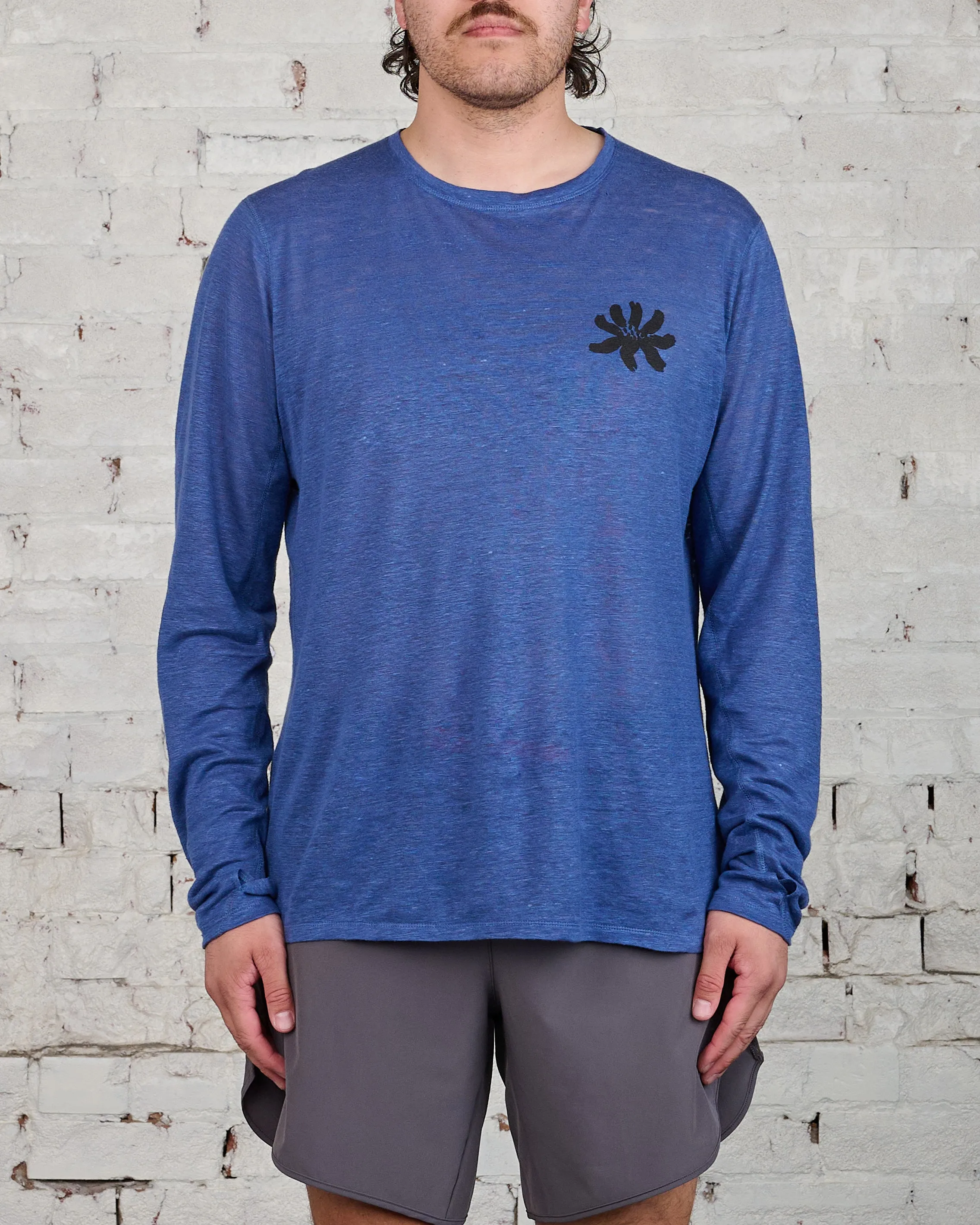 District Vision Sukha Hemp Long Sleeve T-Shirt Ocean Blue