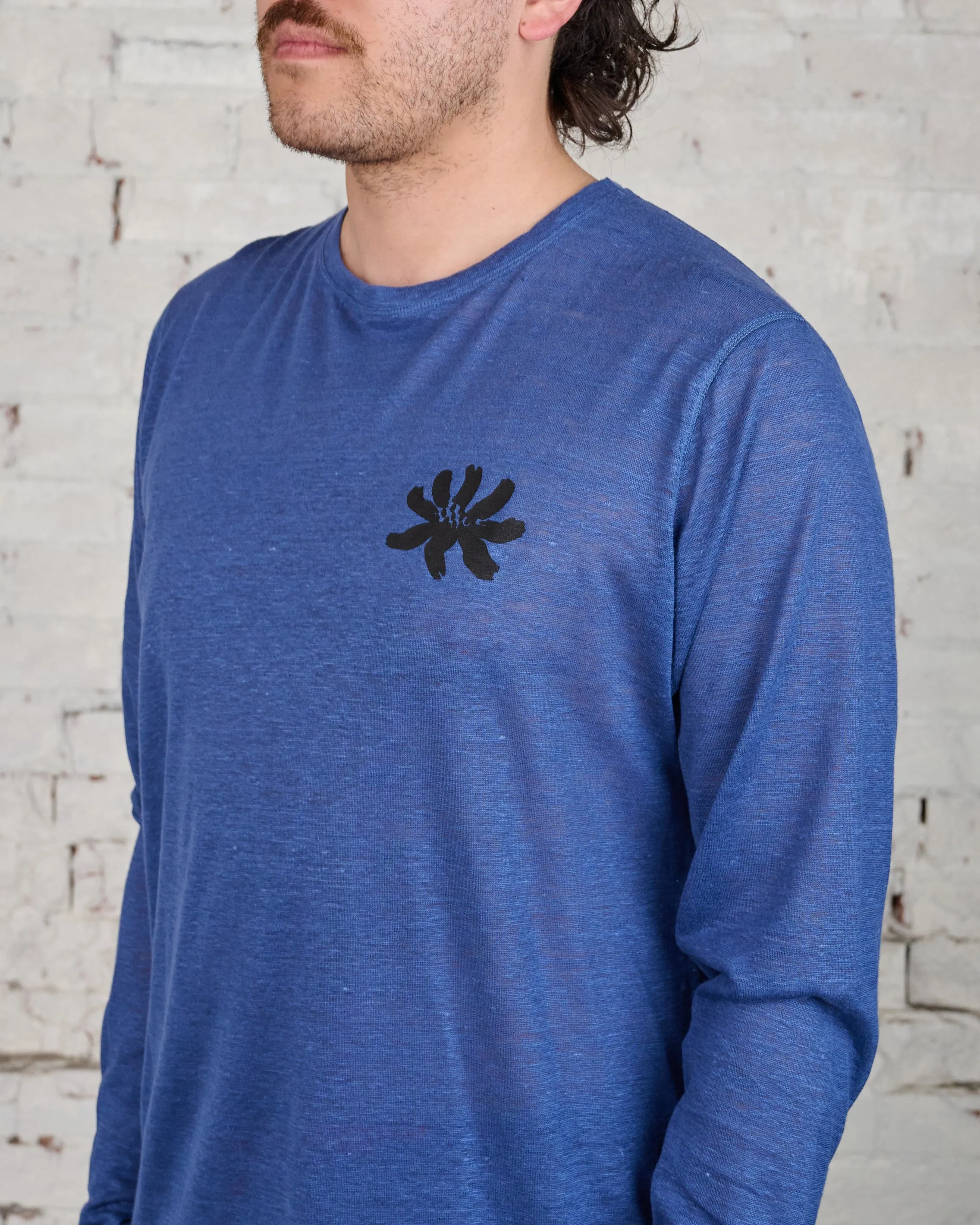 District Vision Sukha Hemp Long Sleeve T-Shirt Ocean Blue