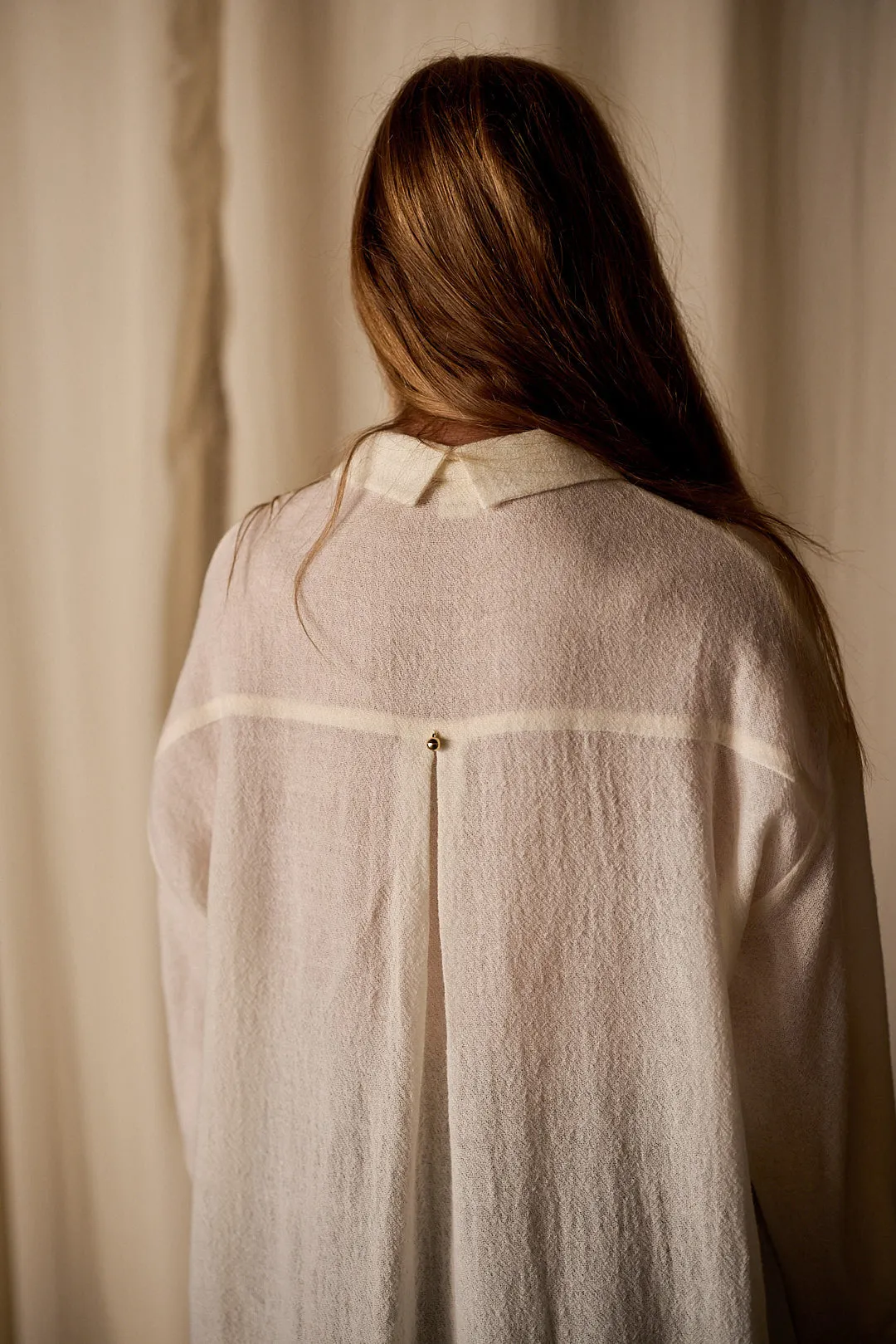 Dress Coat | Japanese Wool Gauze Undyed