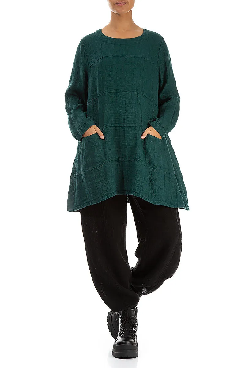 Emerald Textured Linen Tunic