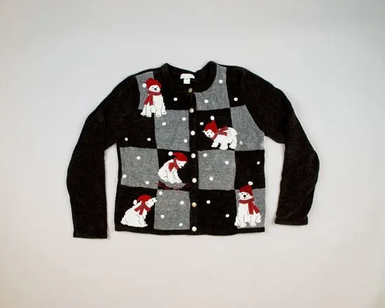 Festive Polar Bears-Small Christmas Sweater