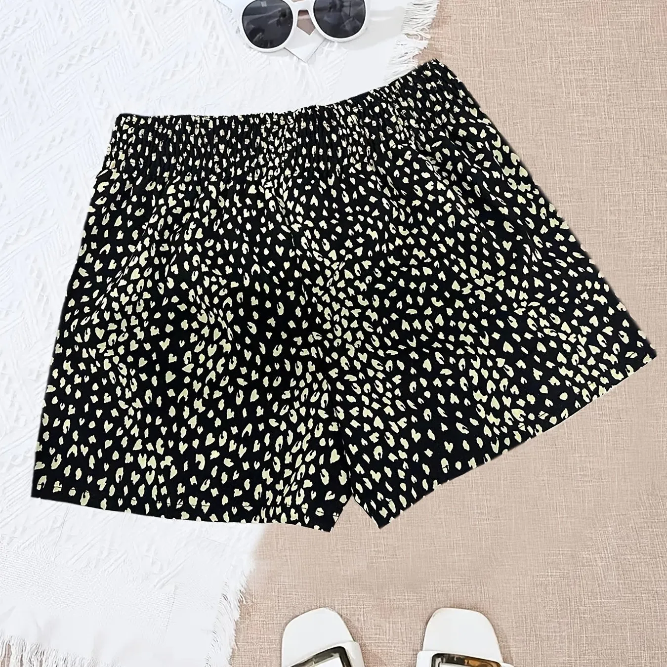 Floral Smocked Waist Shorts for Spring and Summer Fashion