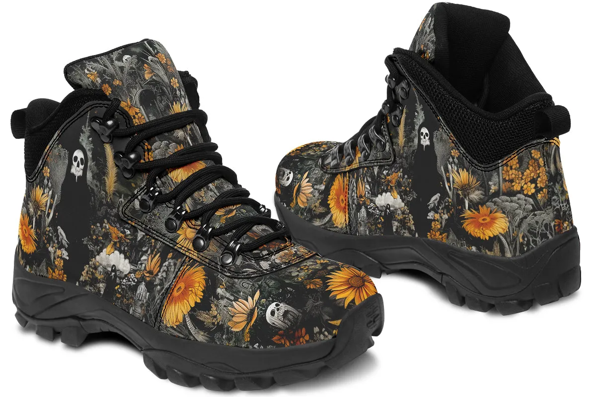 Grim’s Harvest Outdoor Boots - Water Resistant Vegan Leather Trekking Shoes with Durable Soles