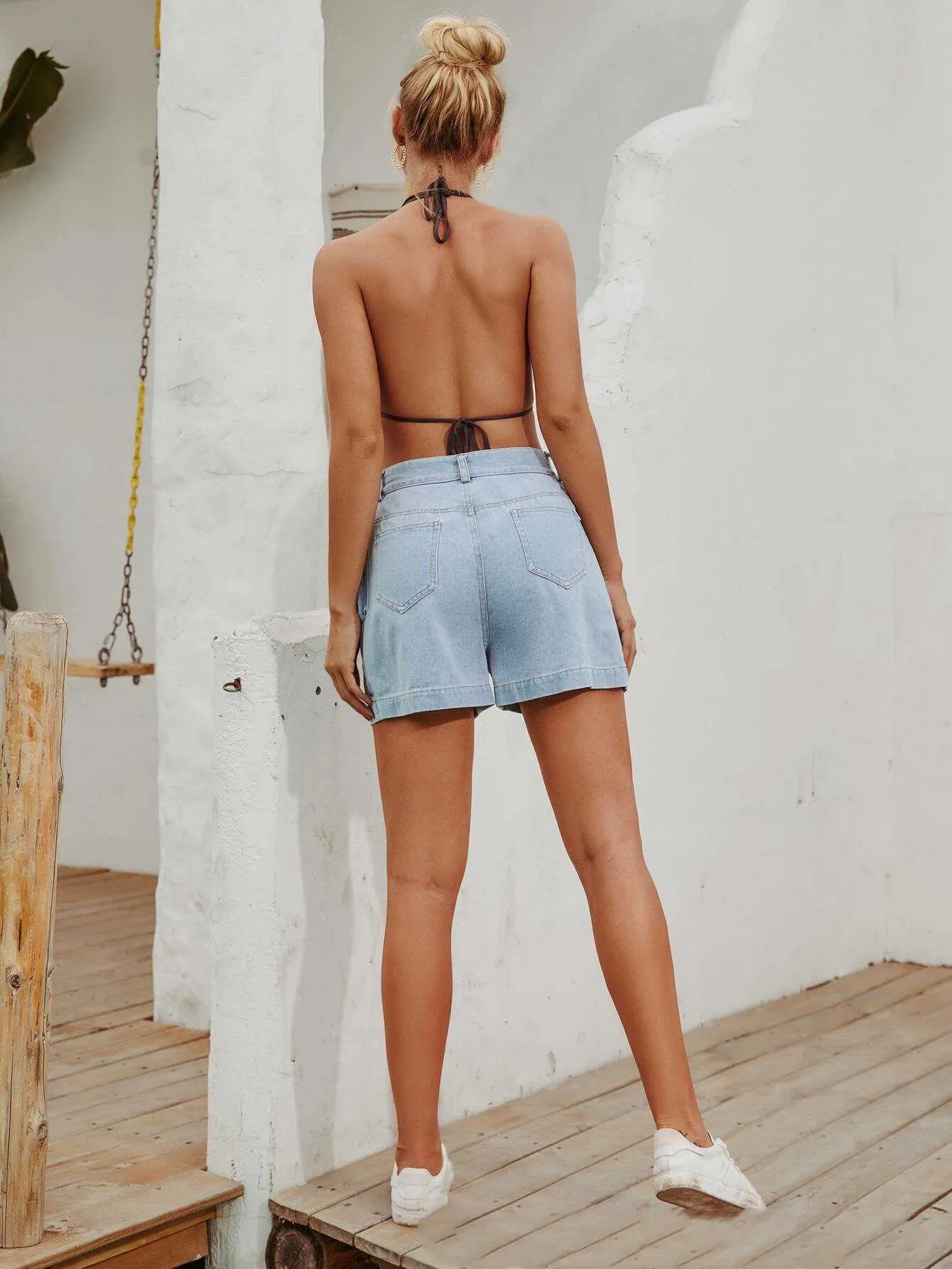 High Waist Denim Shorts