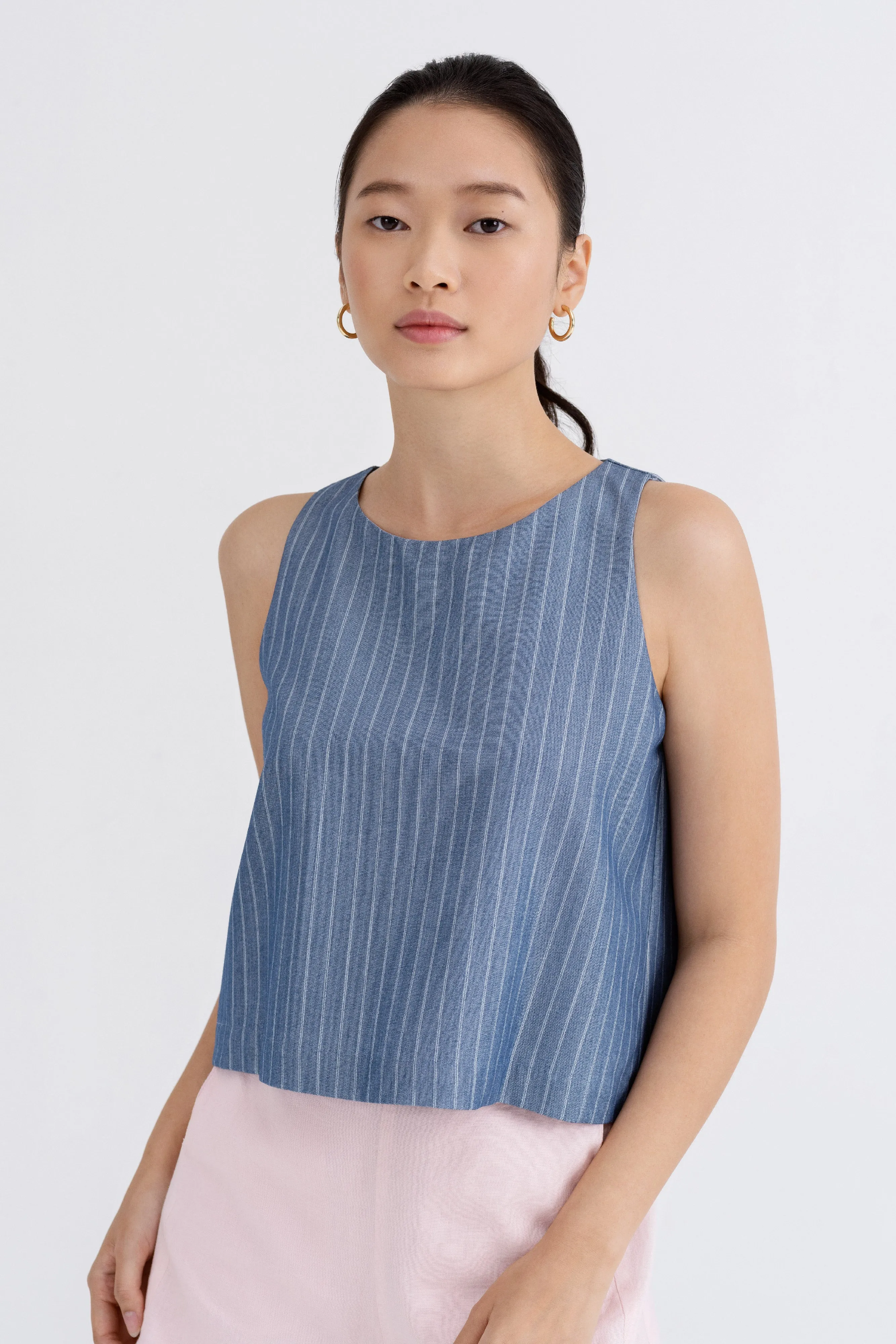 Janice Striped Boatneck Top