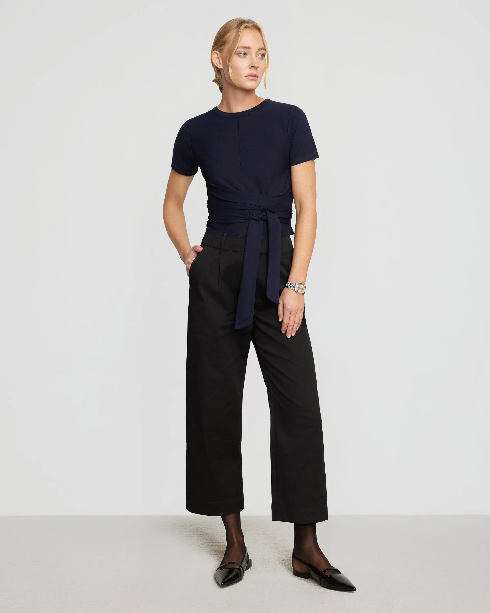 Jude Cropped Wrap Top