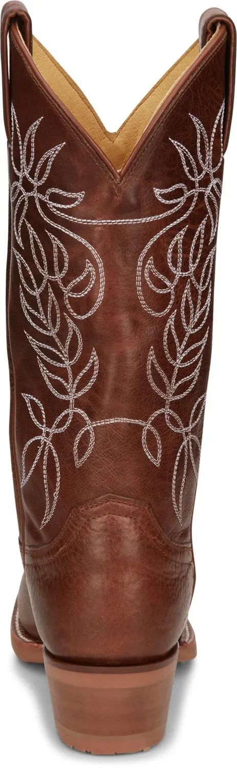 Justin 12in Womens Camel Vickery Leather Cowboy Boots