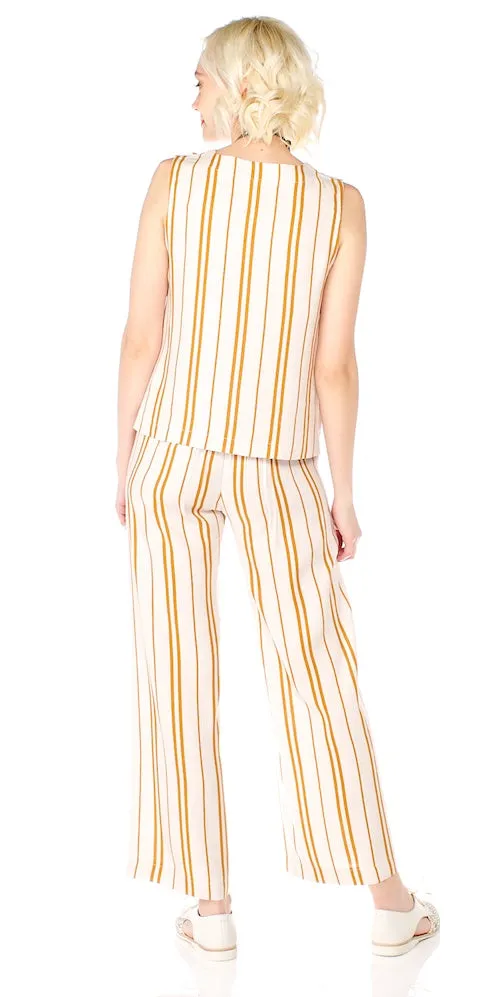 Kai Tank Blouse, mustard stripe