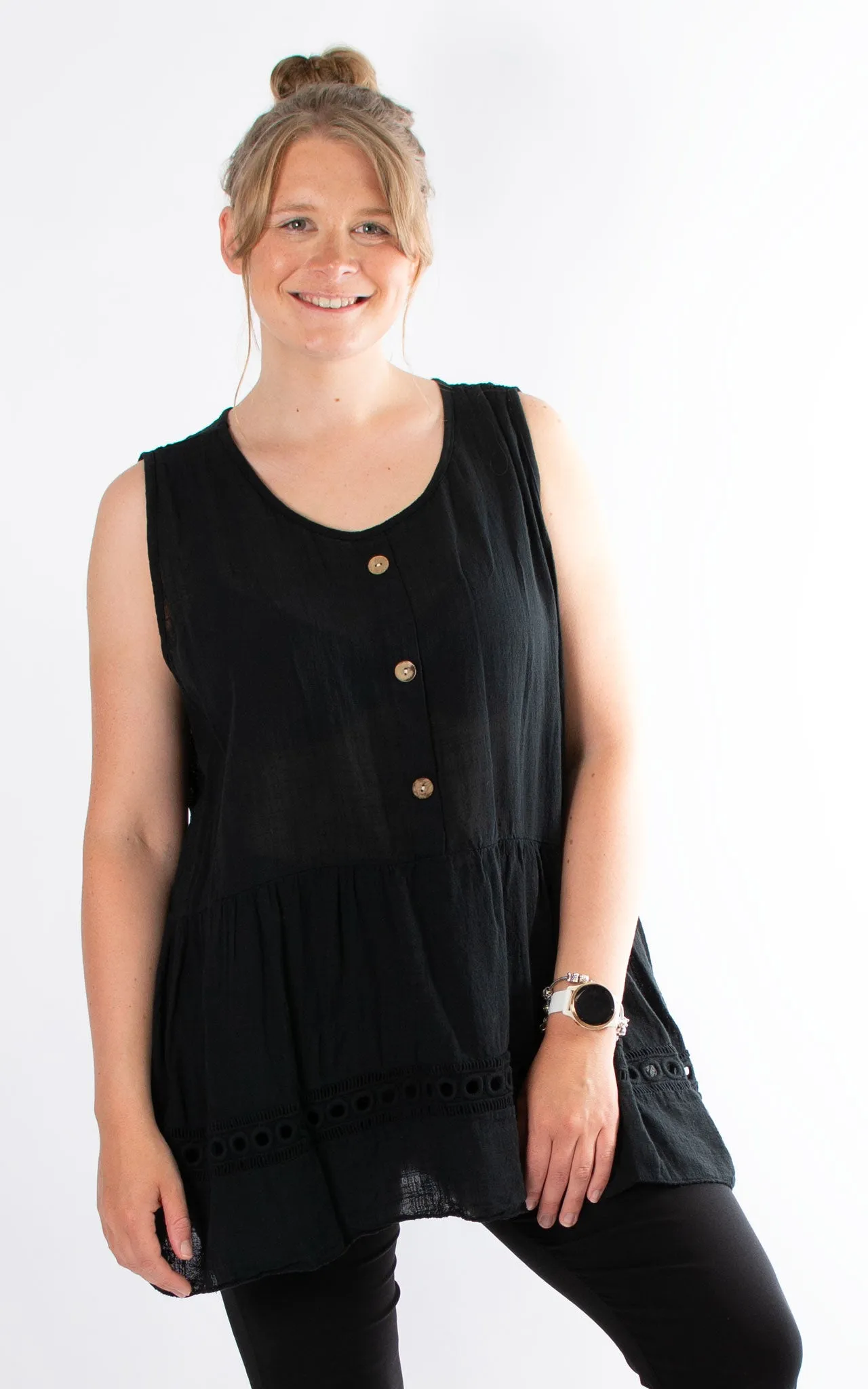 Kerry Sleeveless Top | Black