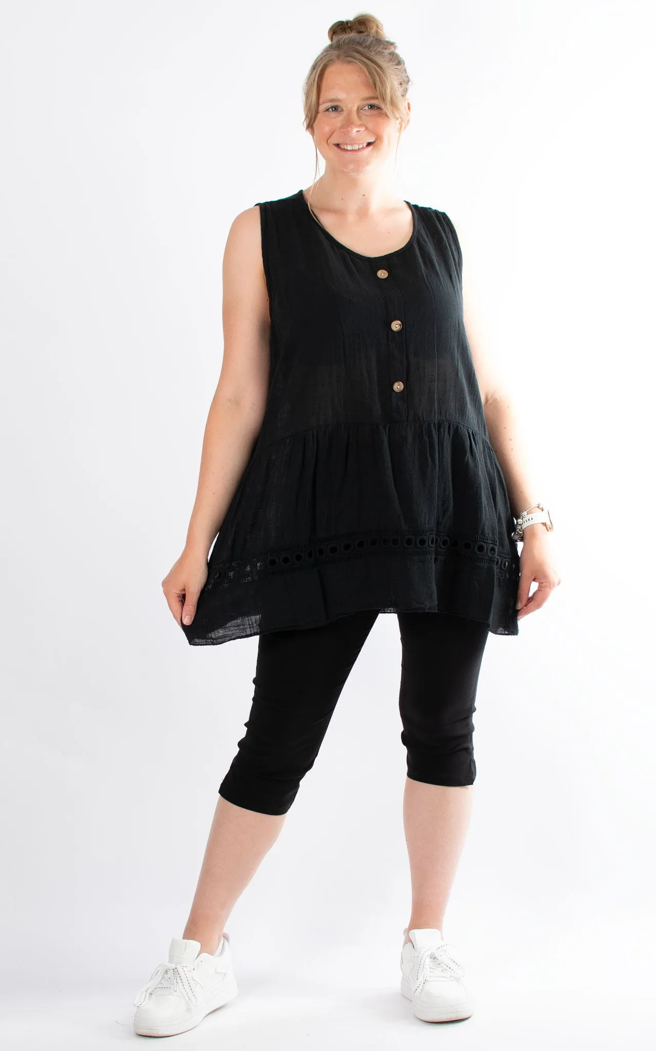 Kerry Sleeveless Top | Black