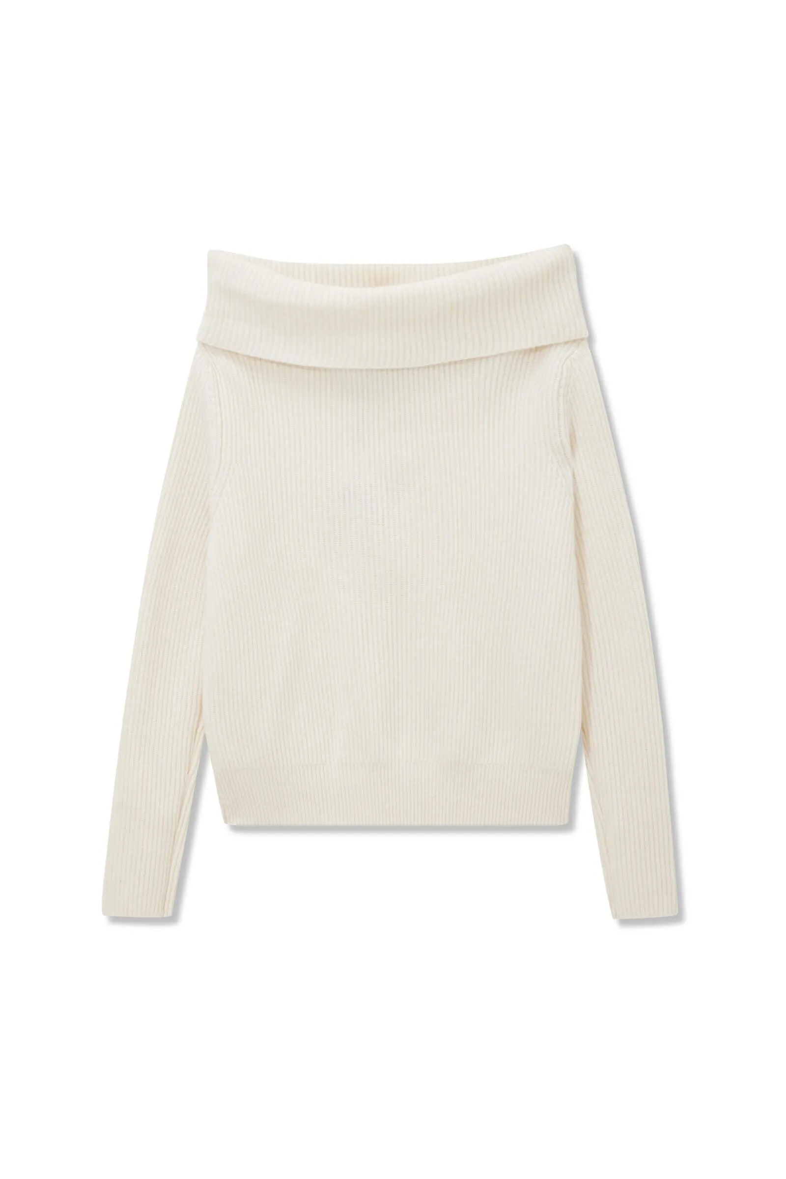 LILY Full Wool One-Shoulder Sweater