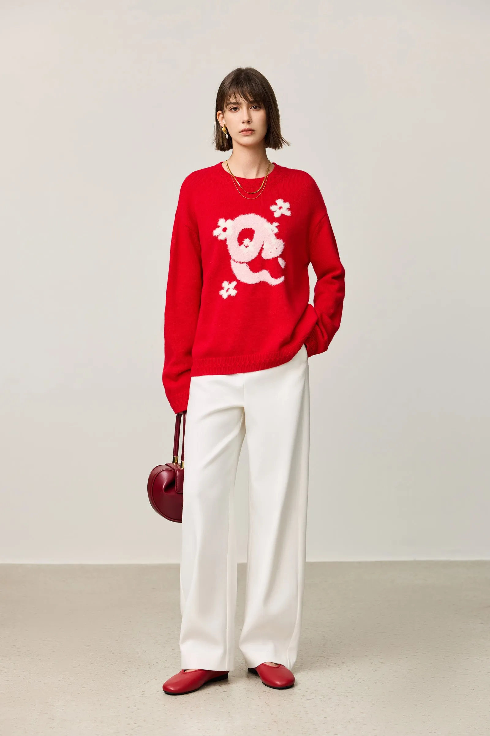 LILY Zodiac Wool Crewneck Sweater