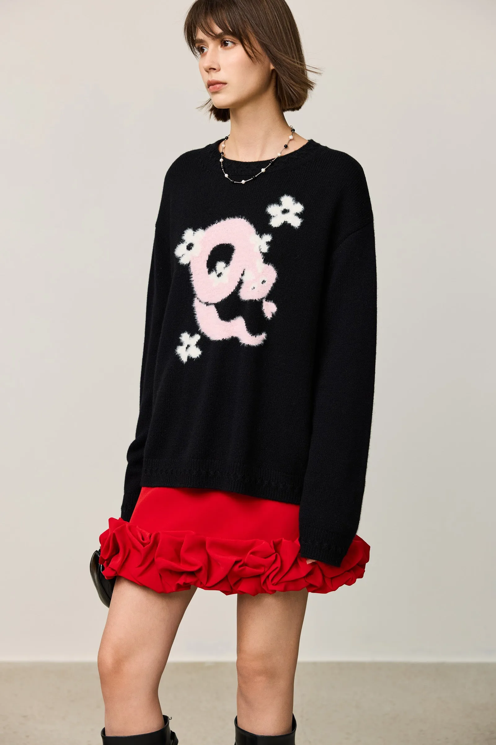 LILY Zodiac Wool Crewneck Sweater