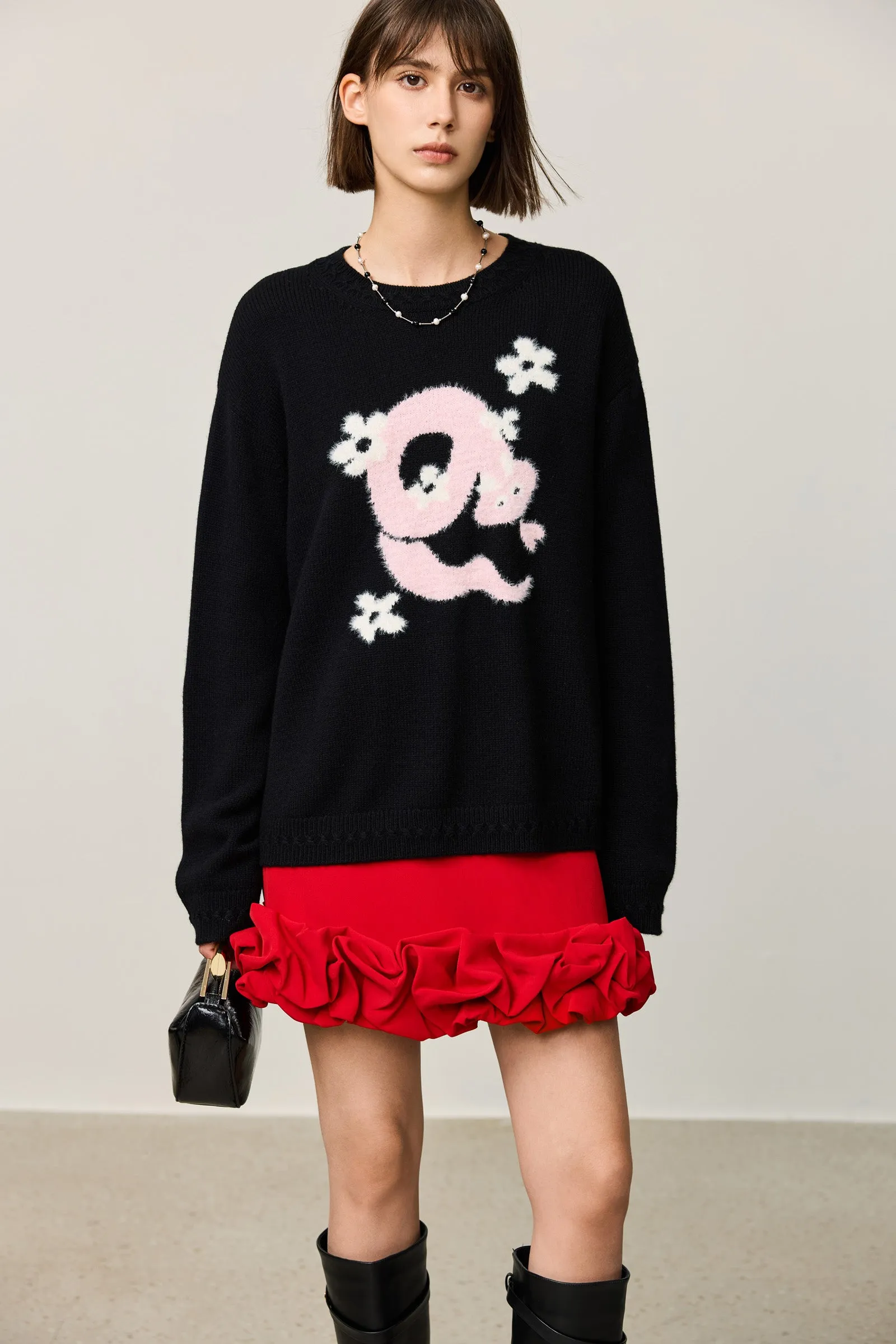 LILY Zodiac Wool Crewneck Sweater