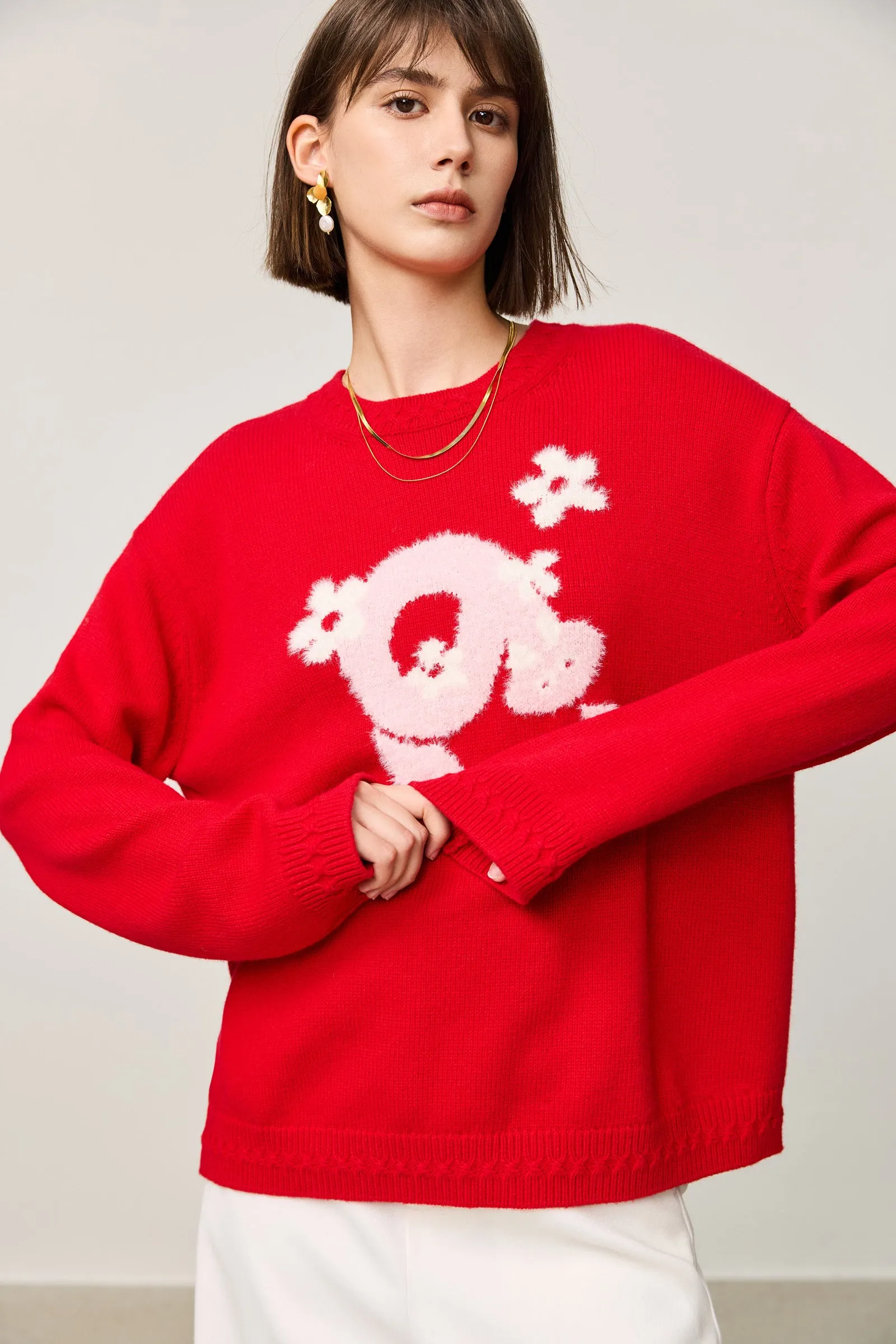 LILY Zodiac Wool Crewneck Sweater