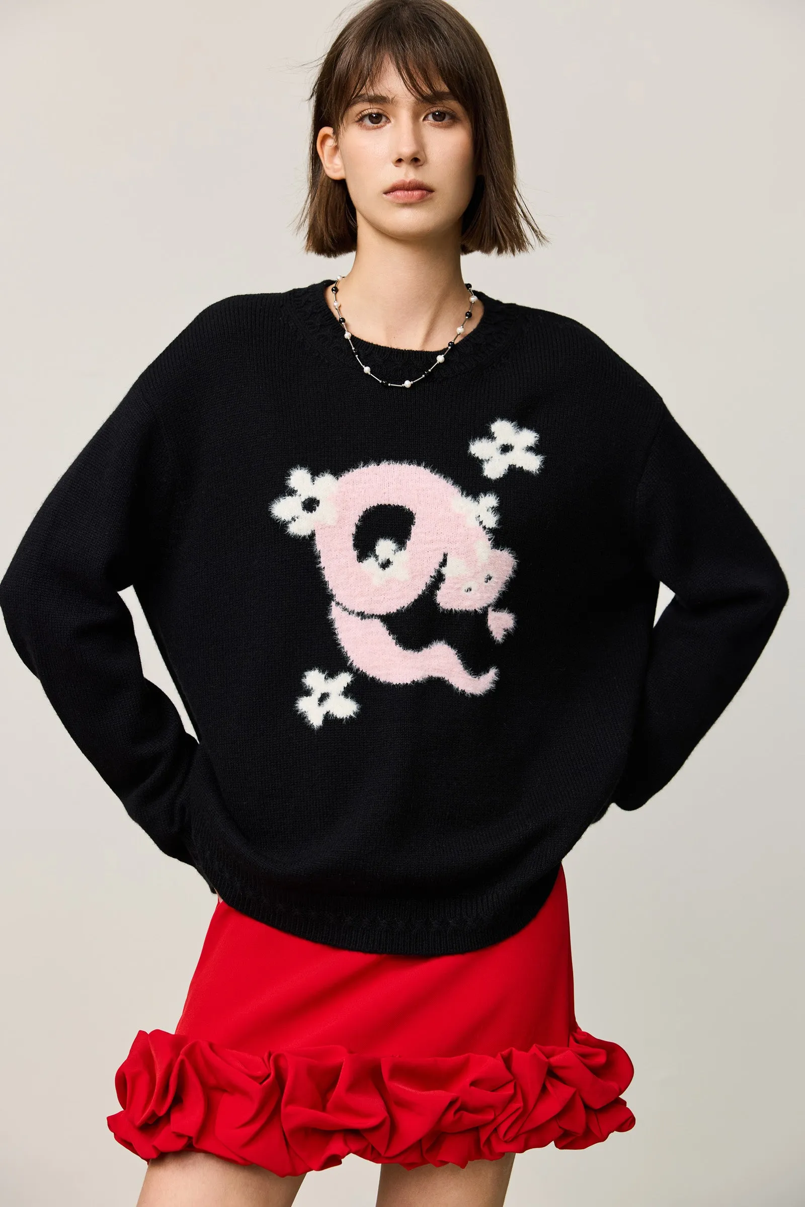 LILY Zodiac Wool Crewneck Sweater