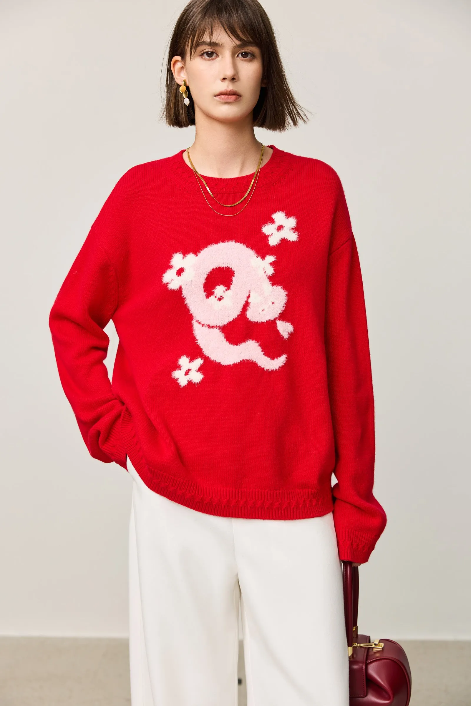 LILY Zodiac Wool Crewneck Sweater