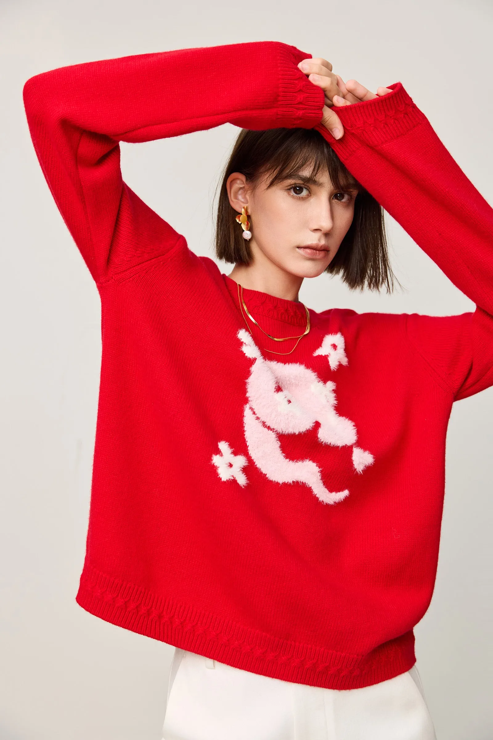 LILY Zodiac Wool Crewneck Sweater