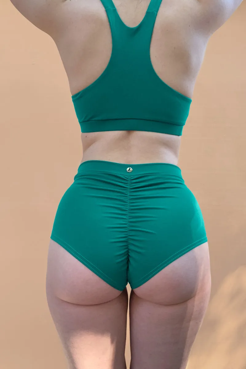 Lunalae High Waist Shorts - Green