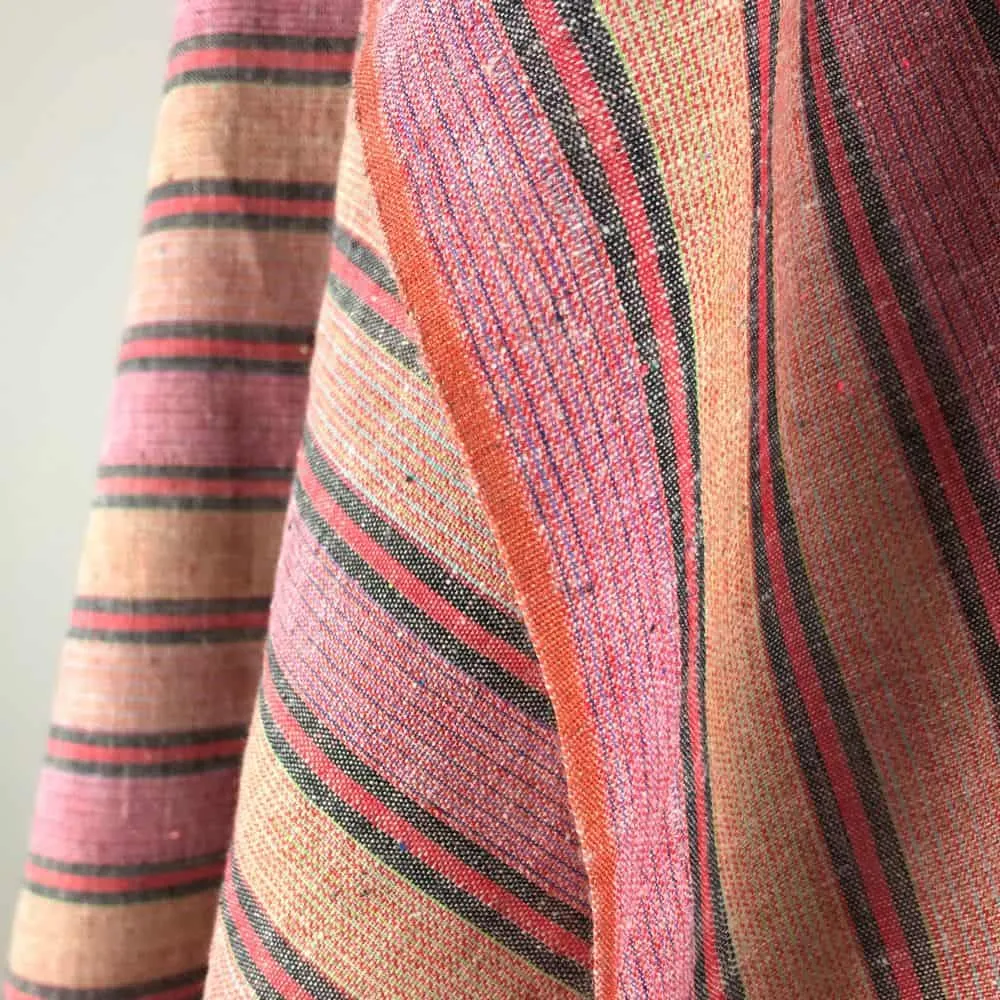 Mati / Handwoven Cotton Stripe / Red