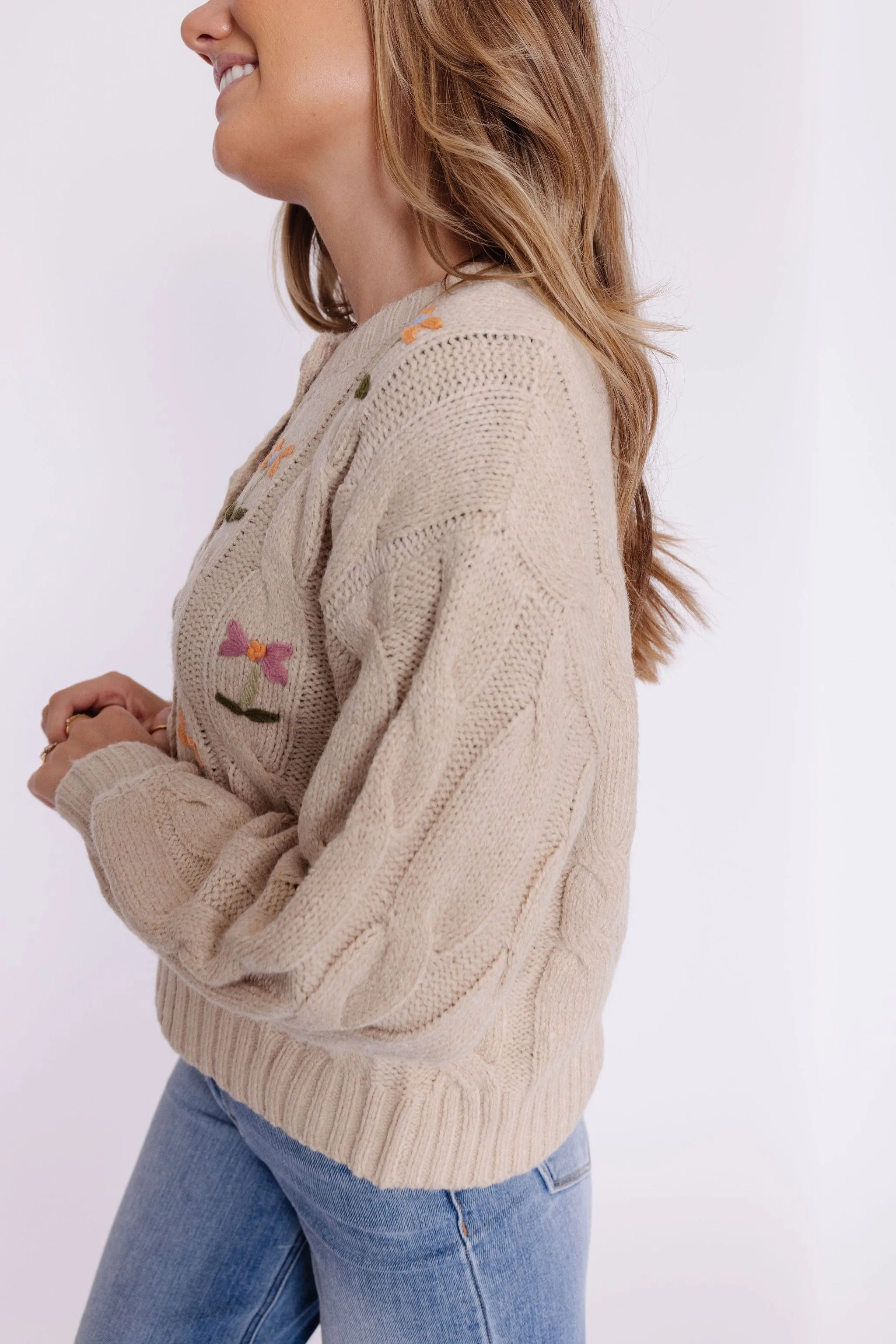 Meadow Cardigan in Bone