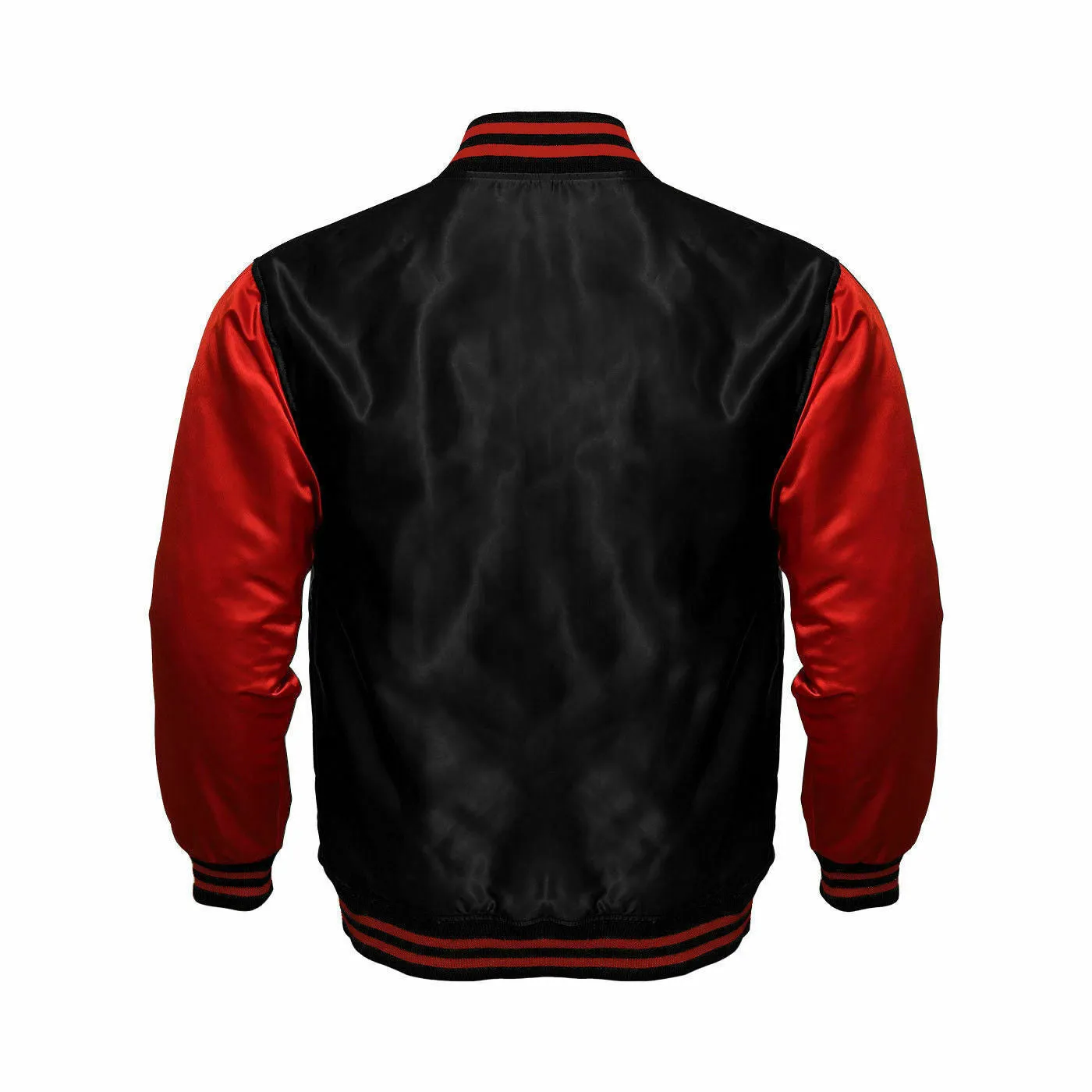 Mens Satin Jacket Black/Red