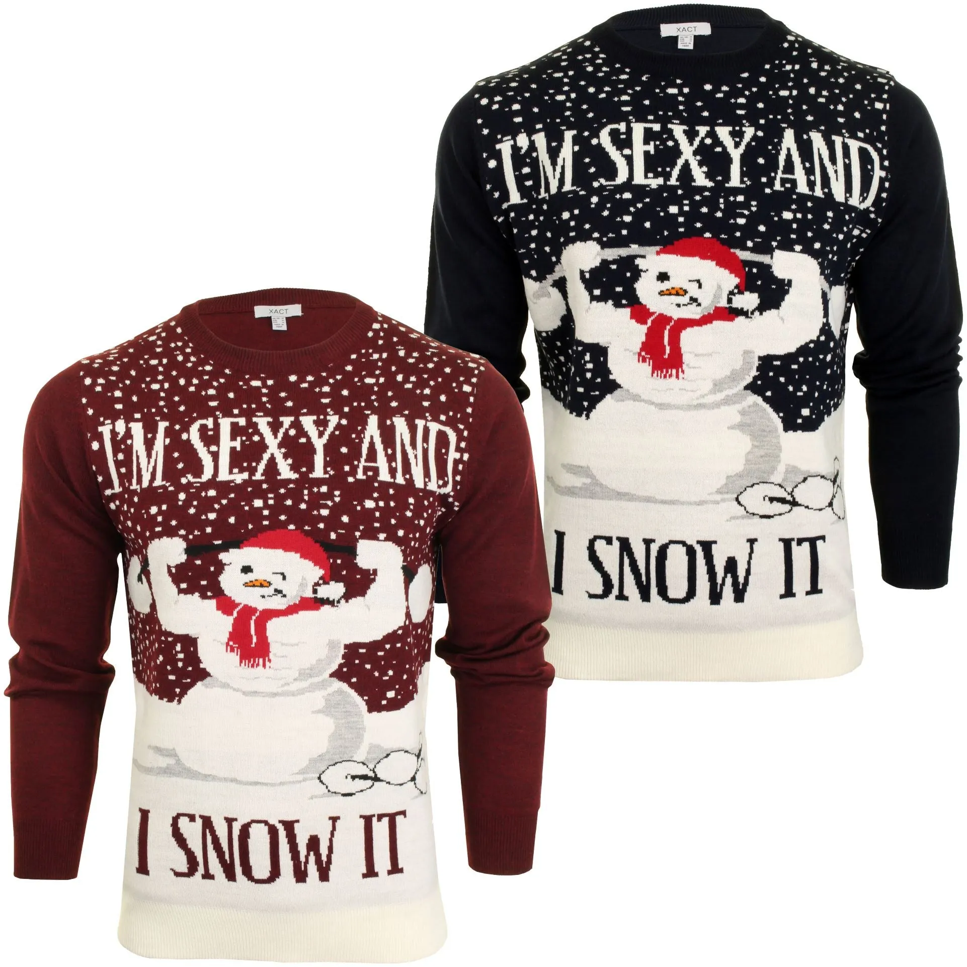 Mens Xact Christmas/Xmas Jumper - Sexy Snowman