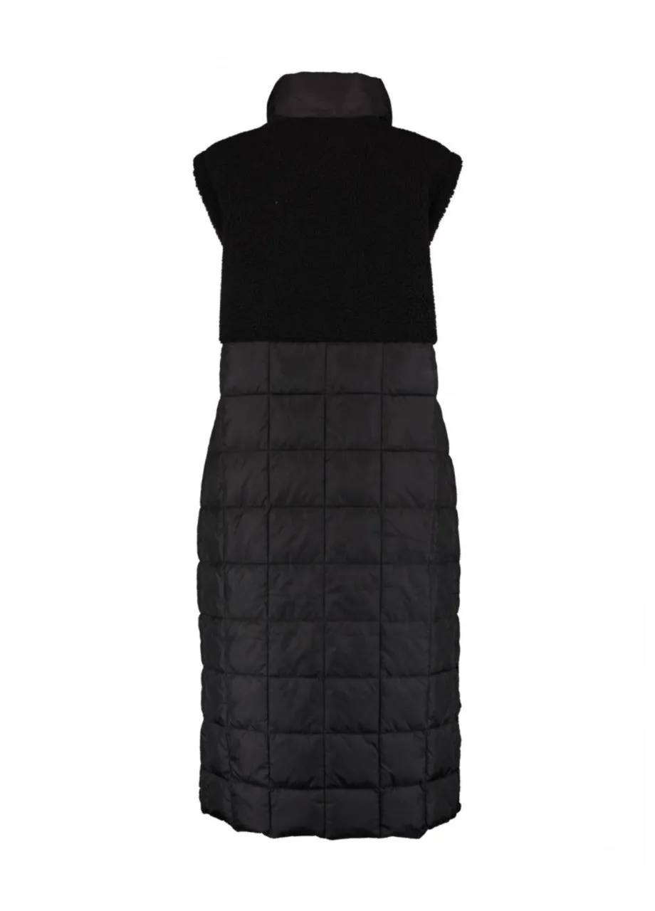 Molly Black Teddy Quilted Gilet